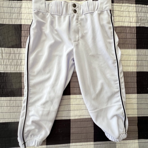 EvoShield White Baseball Pants with Black Piping youth size L - Picture 1 of 9